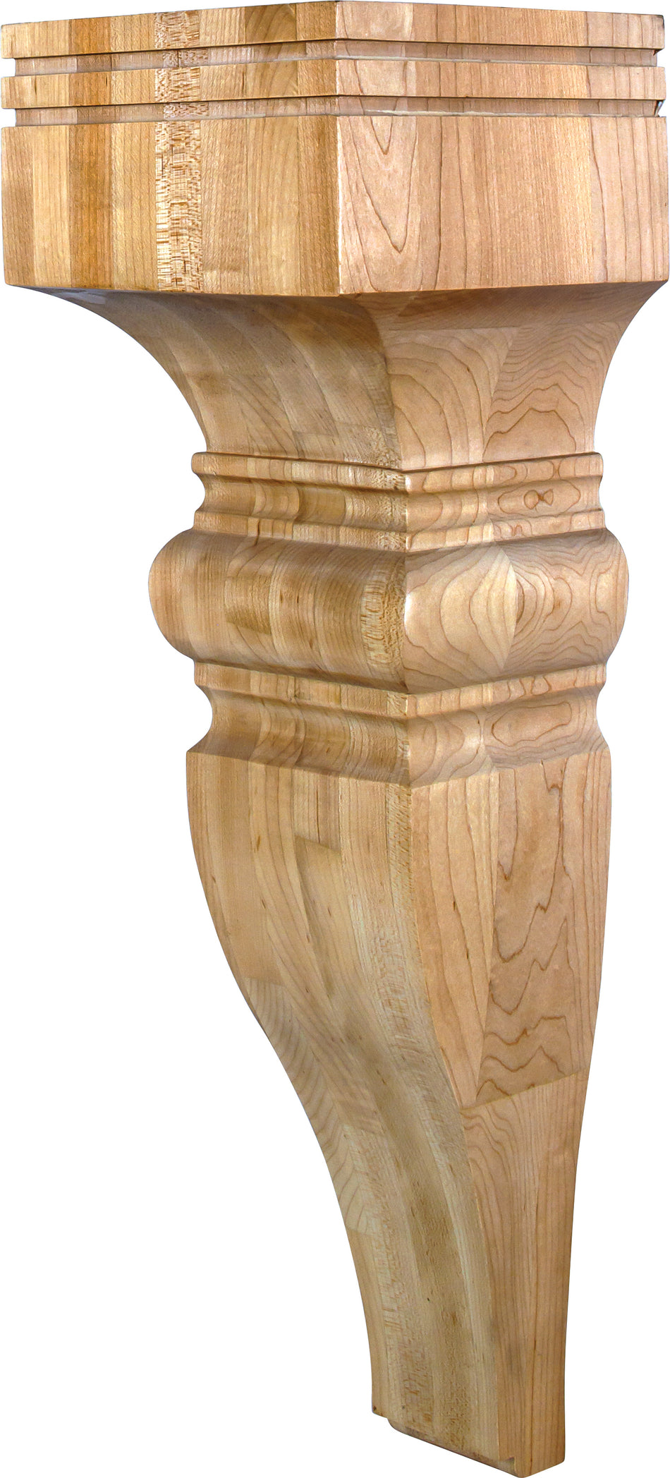 Hardware Resources COR23-3MP: 7" x 7" x 22" Baroque Corbel - Maple