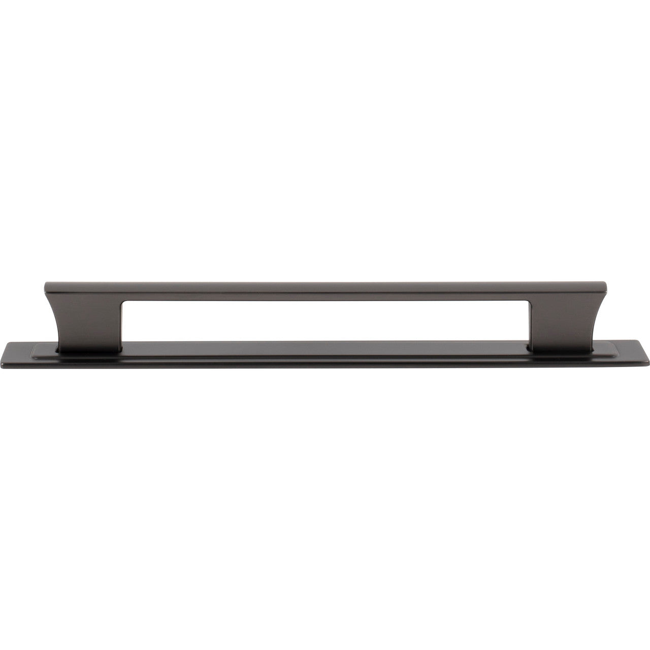 Atlas A6005-SL: 7-9/16" cc Zander Bar Cabinet Pull w/Backplate - Slate