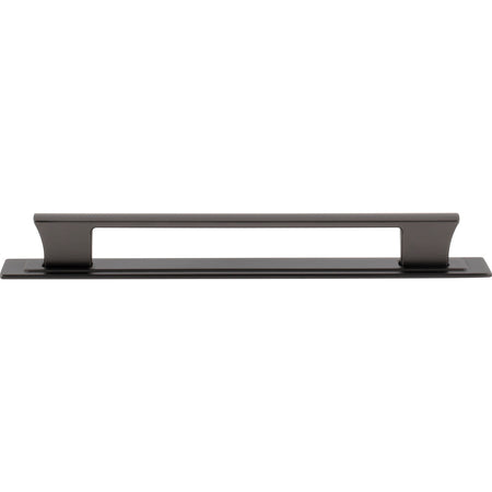 Atlas A6005-SL: 7-9/16" cc Zander Bar Cabinet Pull w/Backplate - Slate