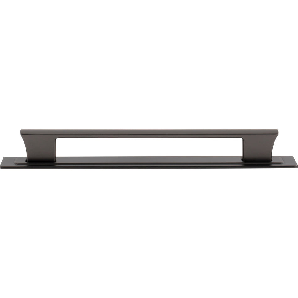 Atlas A6005-SL: 7-9/16" cc Zander Bar Cabinet Pull w/Backplate - Slate