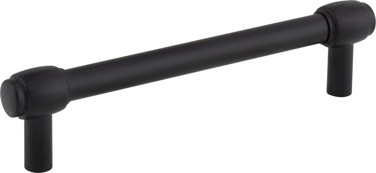Jeffrey Alexander 885-128MB: 128mm cc Hayworth Bar Cabinet Pull - Matte Black