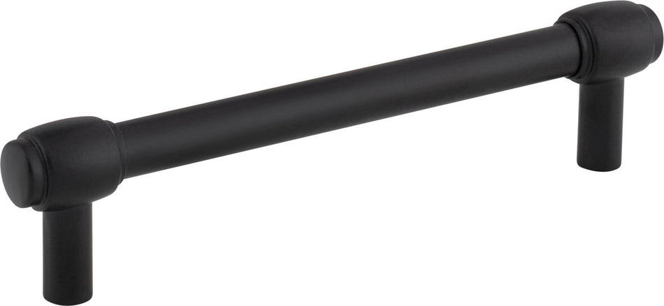 Jeffrey Alexander 885-128MB: 128mm cc Hayworth Bar Cabinet Pull - Matte Black