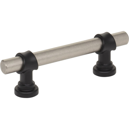 Top Knobs M2703: 3" cc Dakota Bit Cabinet Pull - Pewter Antique/Flat Black