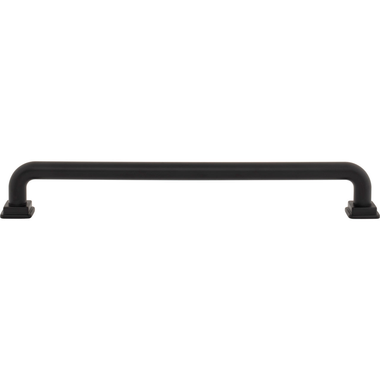 Atlas A6028-BL: 12" cc Kimberton Bar Appliance Pull - Matte Black