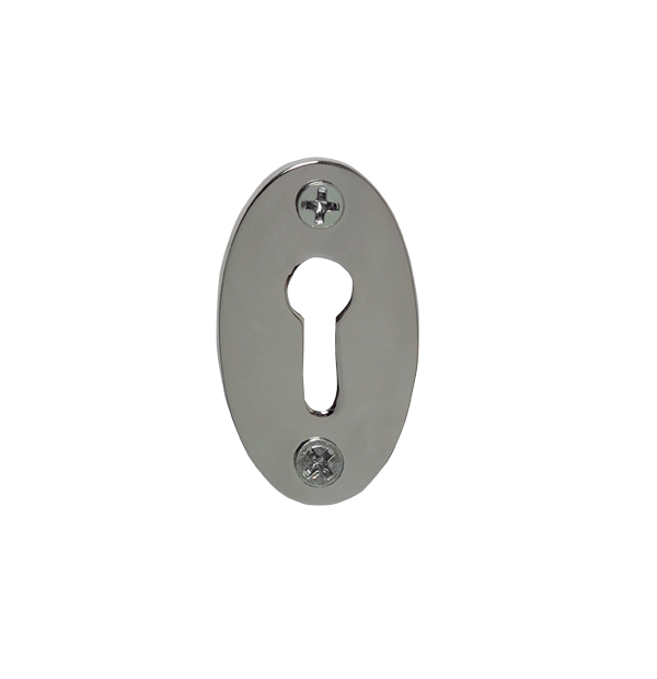 Nostalgic 701189: 2" Classic Keyhole Cover - Bright Chrome
