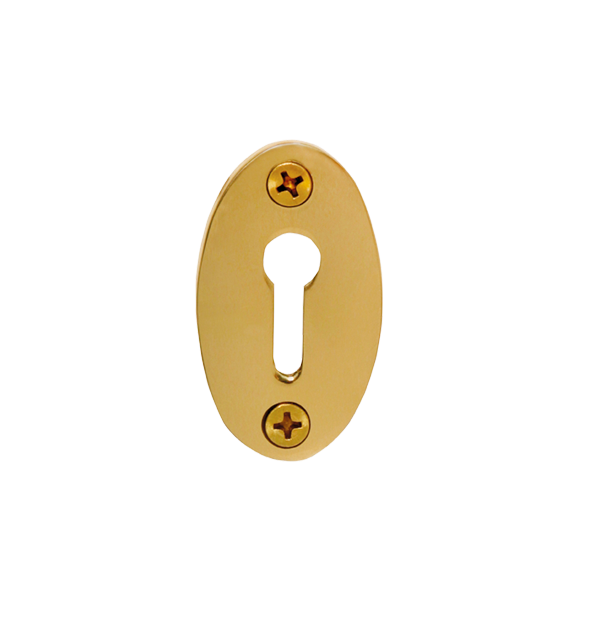 Nostalgic 701187: 2" Classic Keyhole Cover - Polished Brass