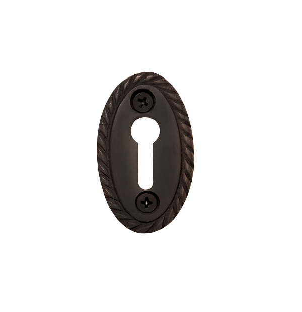 Nostalgic 703059: 2" Rope Keyhole Cover - Oil Rubbed Bronze