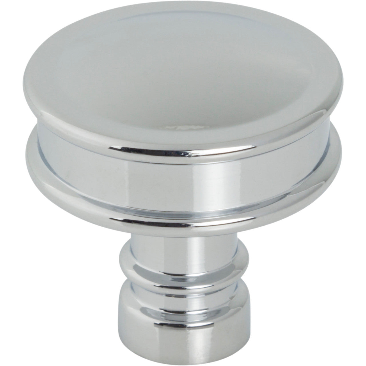 Top Knobs TK3140PC: 1-1/4" Cranford Round Cabinet Knob - Polished Chrome