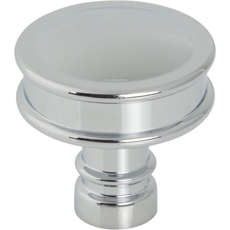Top Knobs TK3140PC: 1-1/4" Cranford Round Cabinet Knob - Polished Chrome