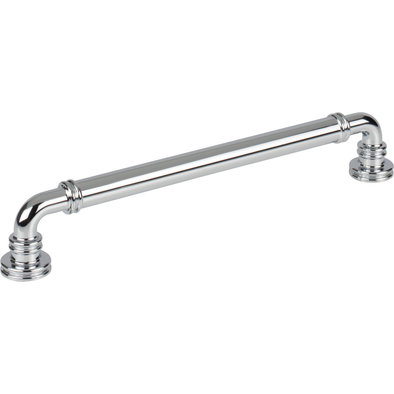 Top Knobs TK3144PC: 7-9/16" cc Cranford D-Handle Cabinet Pull - Polished Chrome