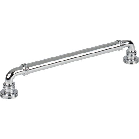 Top Knobs TK3144PC: 7-9/16" cc Cranford D-Handle Cabinet Pull - Polished Chrome