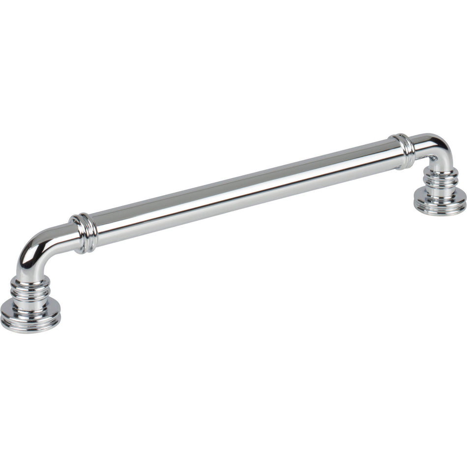 Top Knobs TK3144PC: 7-9/16" cc Cranford D-Handle Cabinet Pull - Polished Chrome