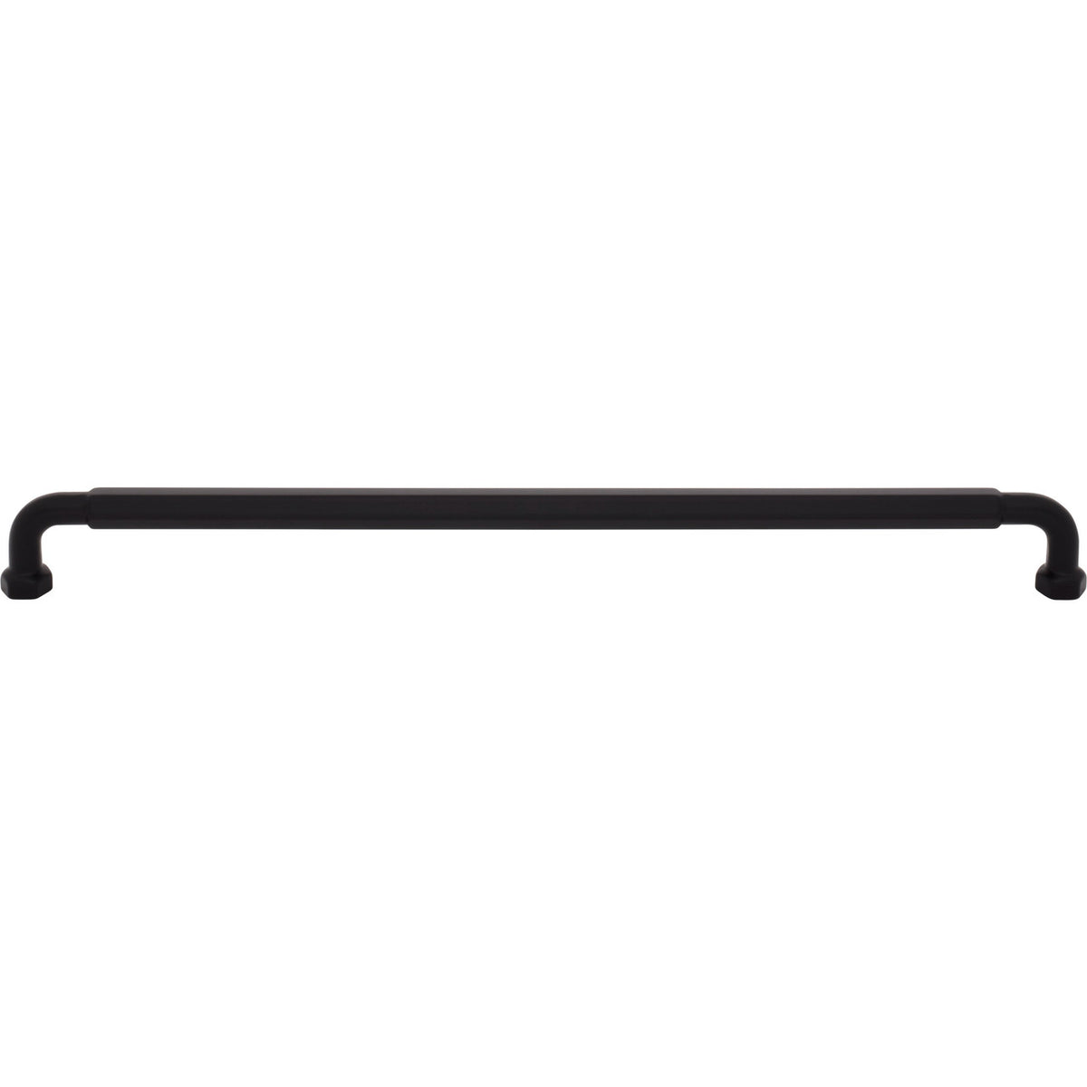 Top Knobs TK3206BLK: 12" cc Dustin Cabinet Pull - Flat Black