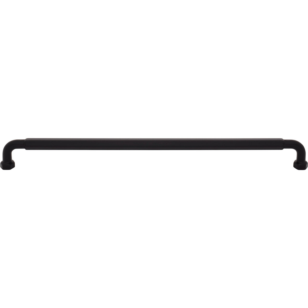 Top Knobs TK3206BLK: 12" cc Dustin Cabinet Pull - Flat Black