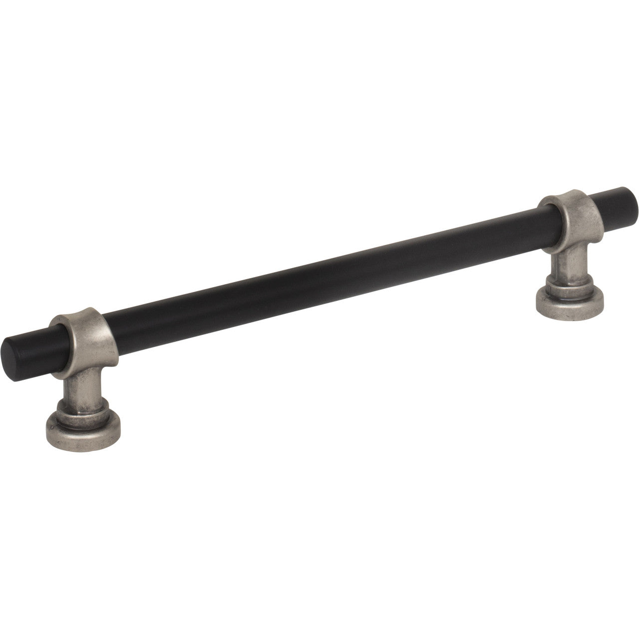 Top Knobs M2730: 6-5/16" cc Dakota Bit Cabinet Pull - Flat Black/Pewter Antique