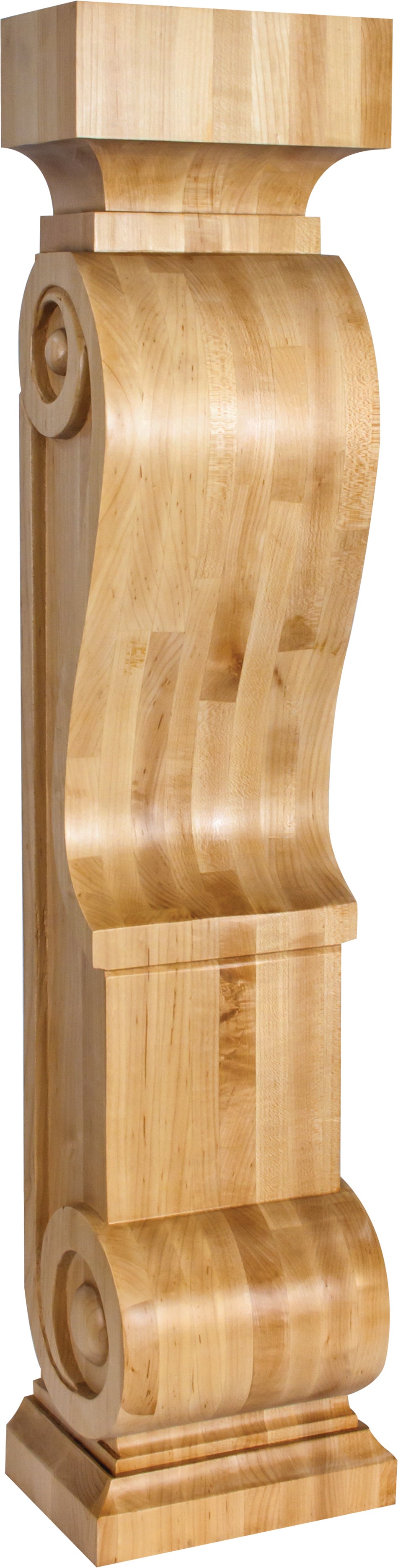 Hardware Resources FCOR21-CH: 8" x 6" x 36" Scandinavian Romanesque Fireplace Corbel - Cherry