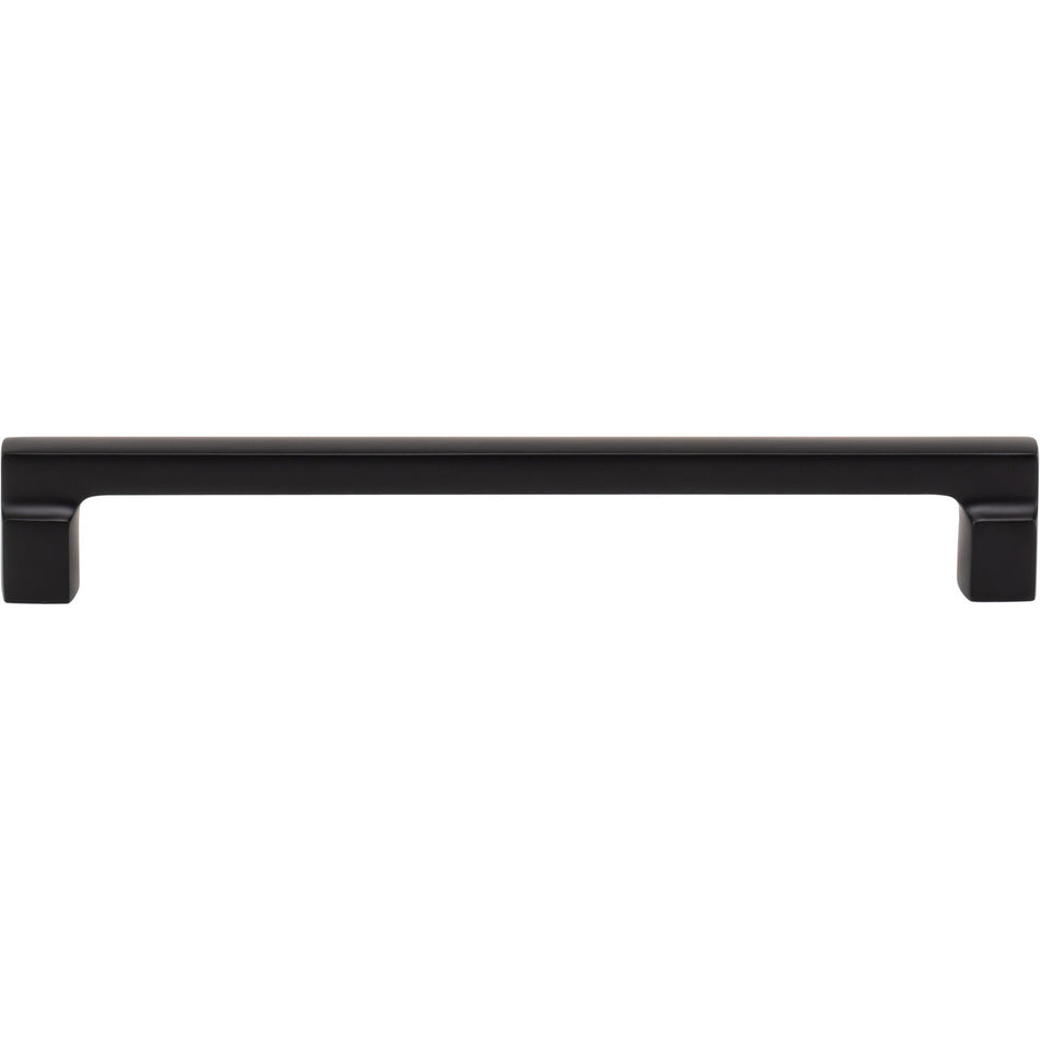 Atlas A525-BL: 192mm cc Reeves Square Bar Cabinet Pull - Matte Black