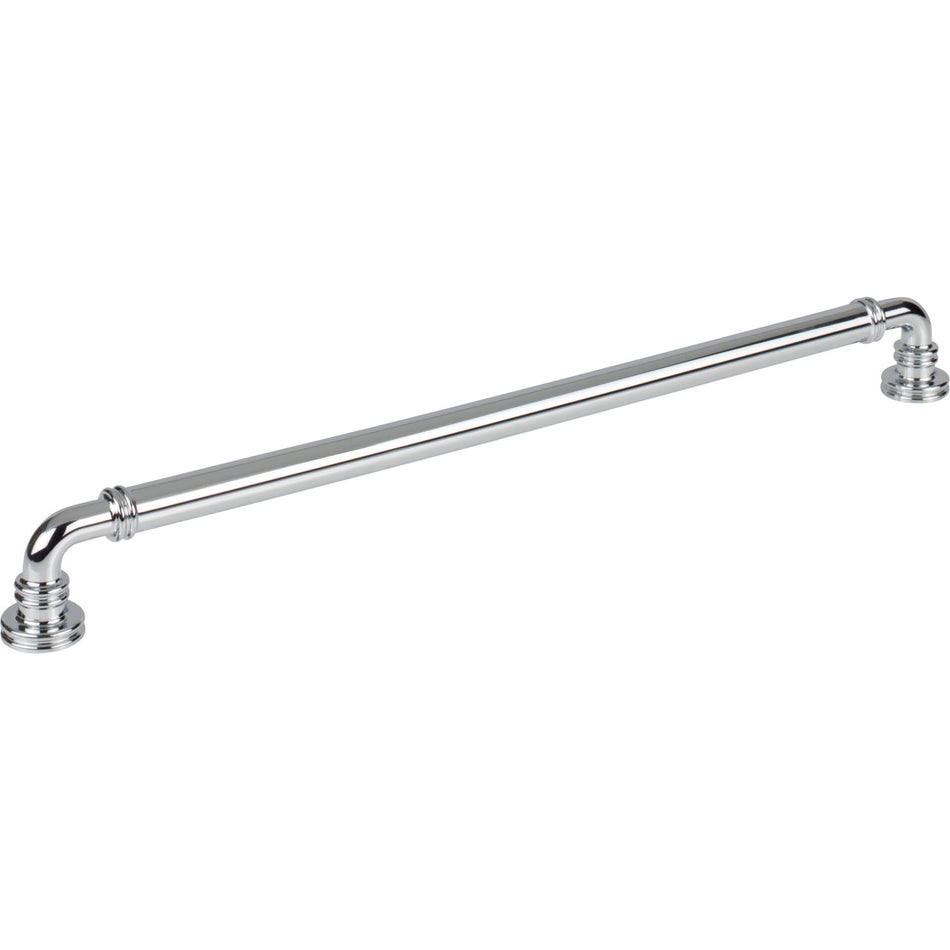 Top Knobs TK3146PC: 12" cc Cranford D-Handle Cabinet Pull - Polished Chrome