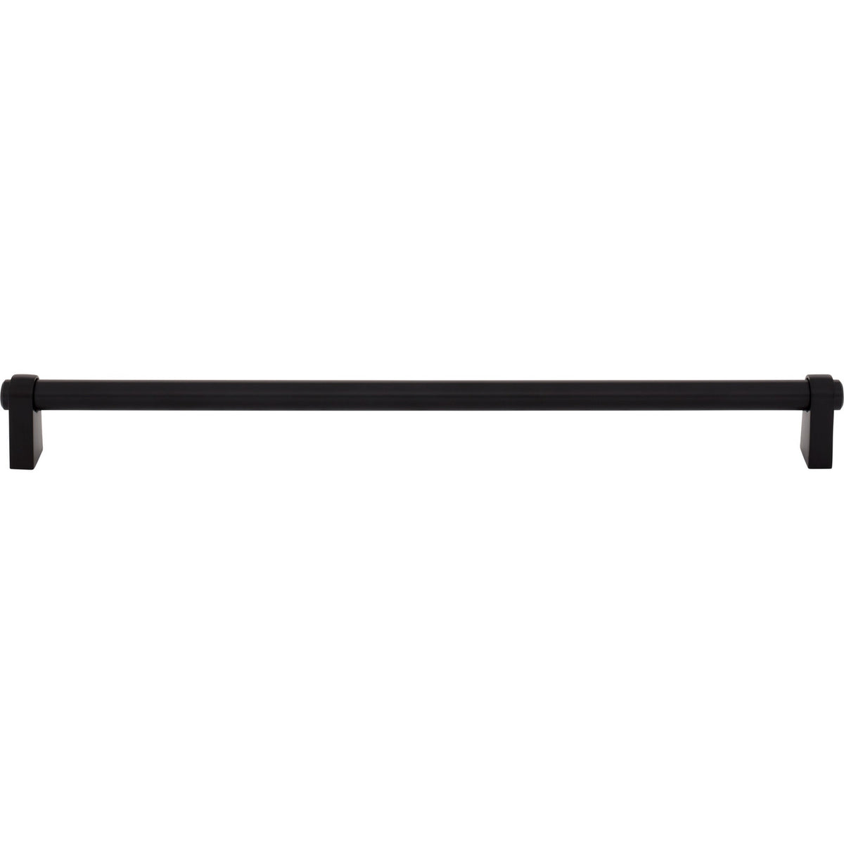 Top Knobs TK3215BLK: 12" cc Lawrence Cabinet Pull - Flat Black