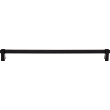 Top Knobs TK3215BLK: 12" cc Lawrence Cabinet Pull - Flat Black