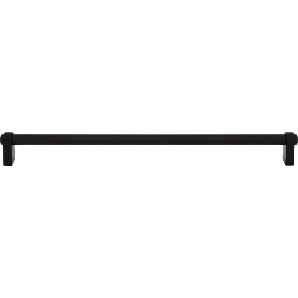 Top Knobs TK3215BLK: 12" cc Lawrence Cabinet Pull - Flat Black