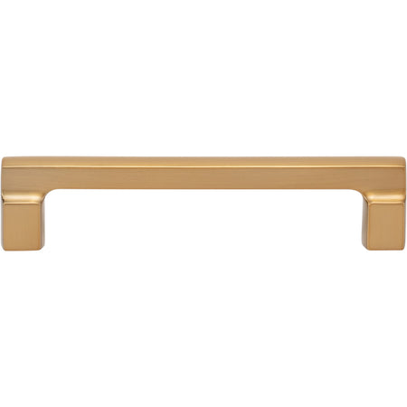 Atlas A523-WB: 128mm cc Reeves Square Bar Cabinet Pull - Warm Brass
