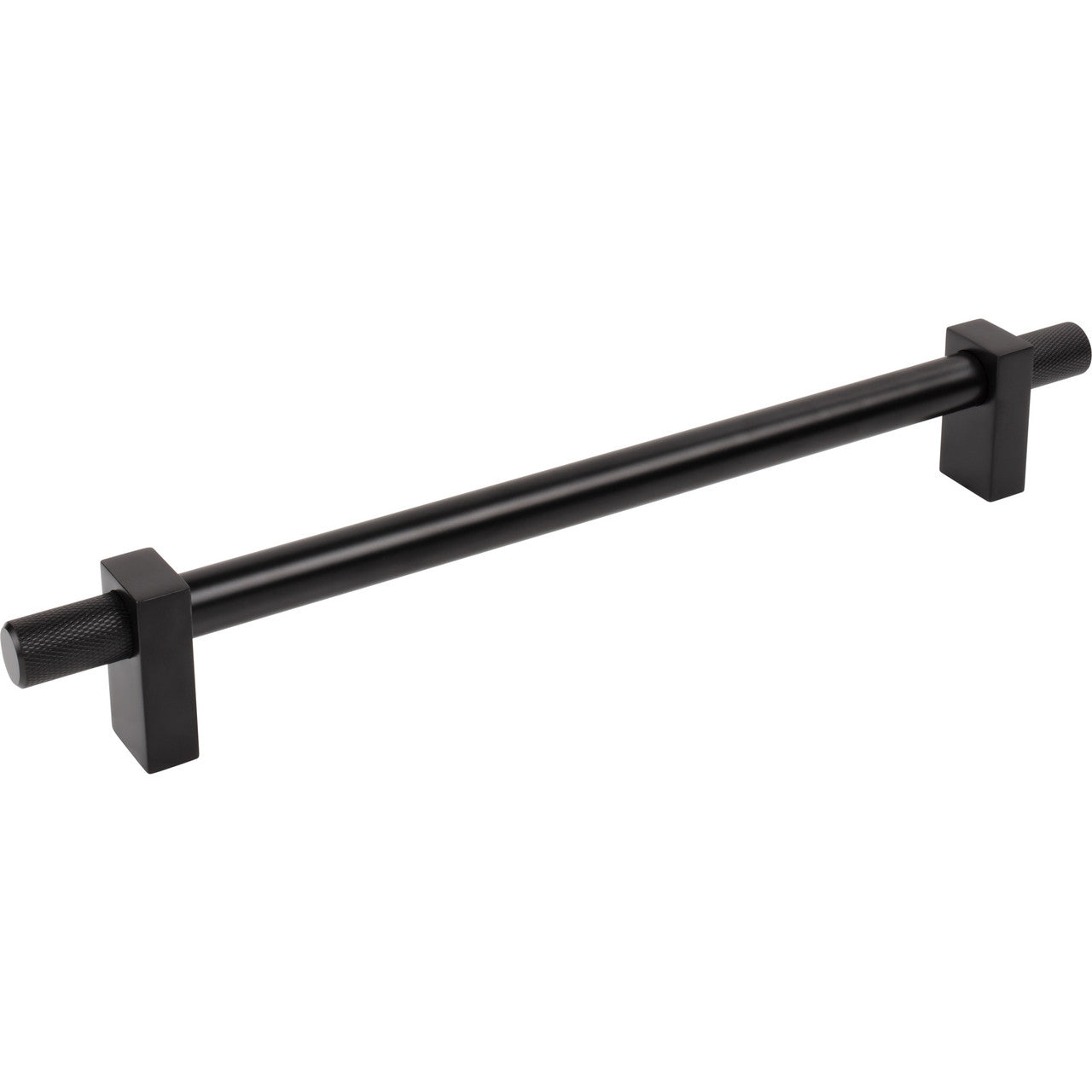 Jeffrey Alexander 698-12MB: 12" cc Larkin Knurled Ends Appliance Pull - Matte Black