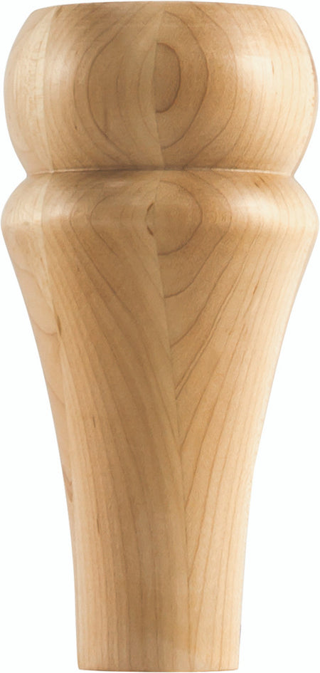 Hardware Resources BF15-1-6-CH: Round Contemporary Bun Foot - Cherry