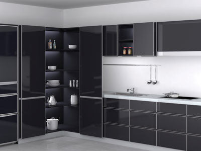 Sugatsune LIN-X600: MonoFlat Lateral Opening System for Medium Cabinet Doors