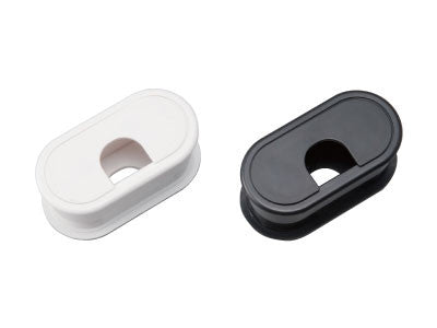 Sugatsune LN-72D-BLK: 72mm Double-Sided Adjustable Cable Grommet - Black