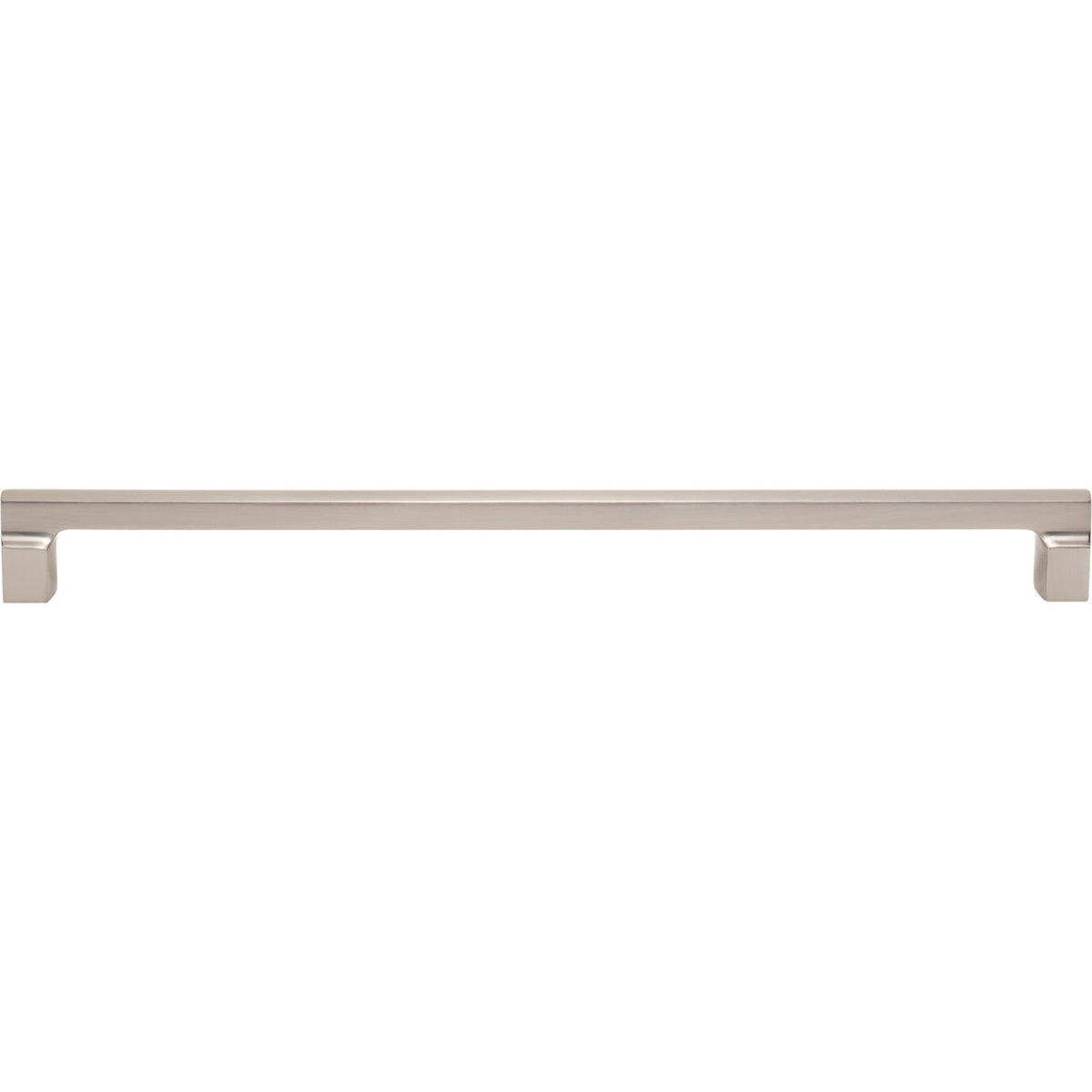 Atlas A527-BRN: 12" cc Reeves Square Bar Cabinet Pull - Brushed Nickel
