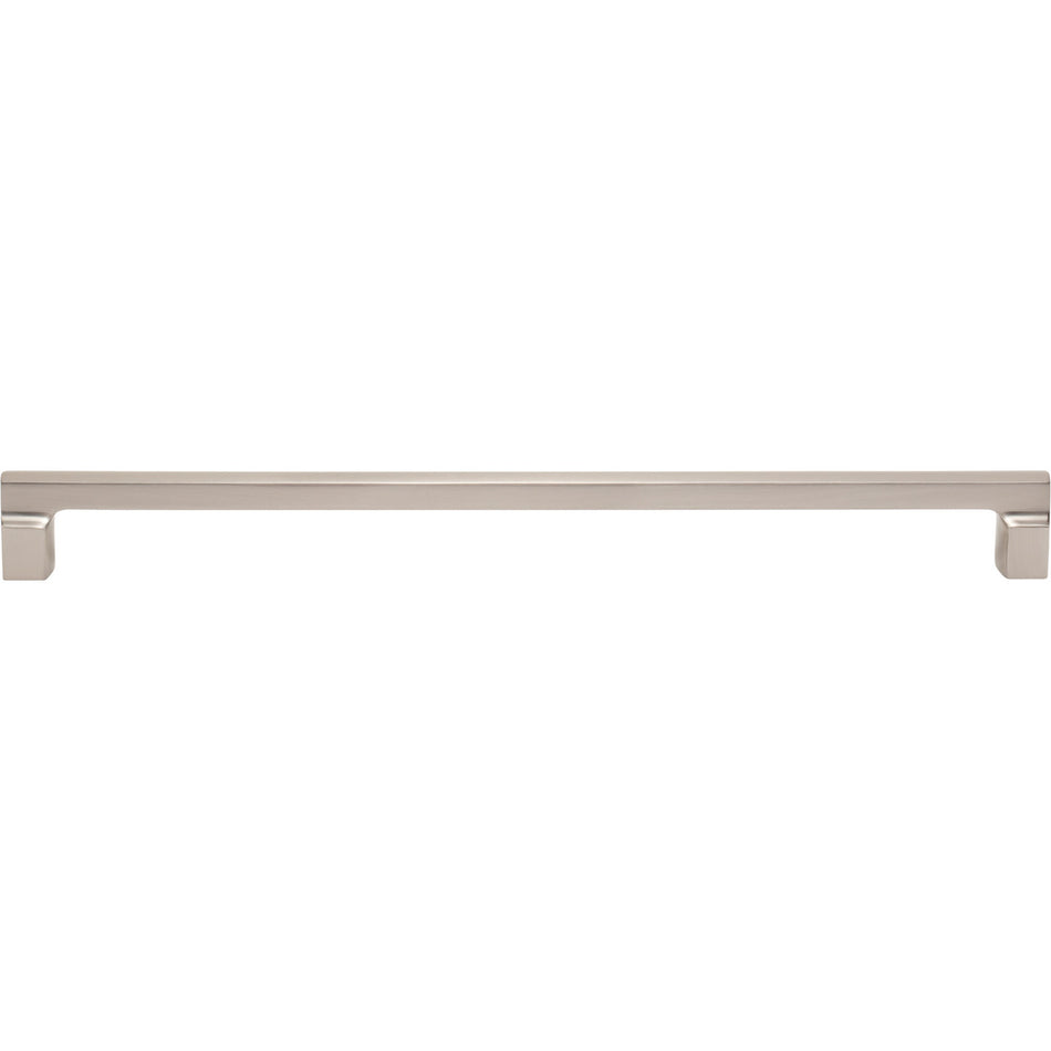 Atlas A527-BRN: 12" cc Reeves Square Bar Cabinet Pull - Brushed Nickel