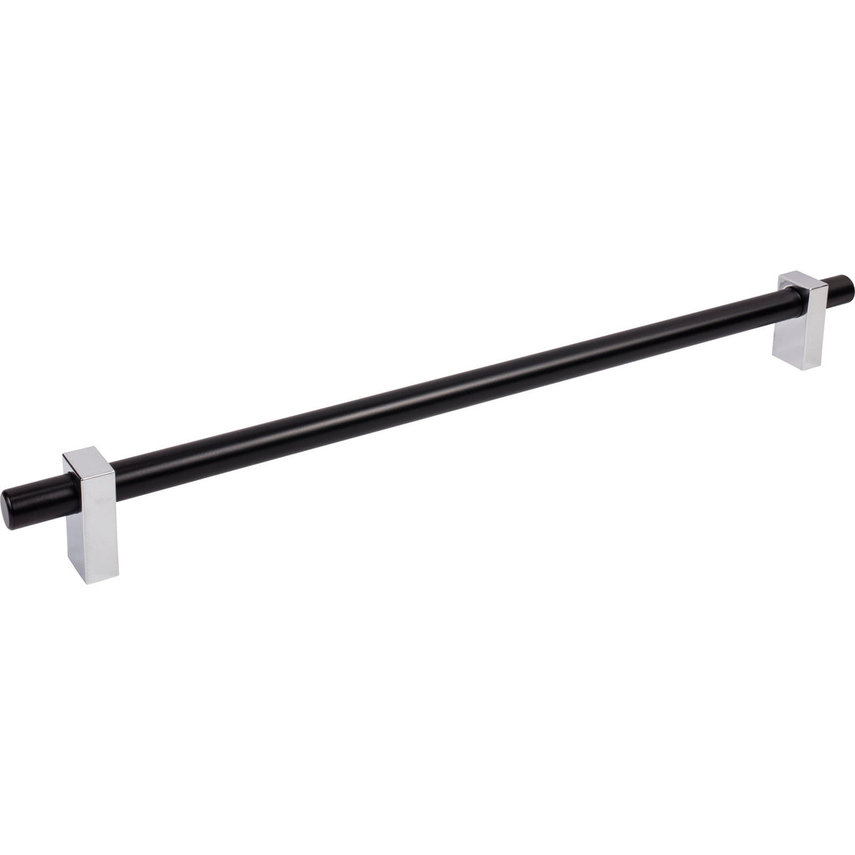 Jeffrey Alexander 478-18MBPC: 18" cc Larkin Appliance Pull - Polished Chrome/Matte Black