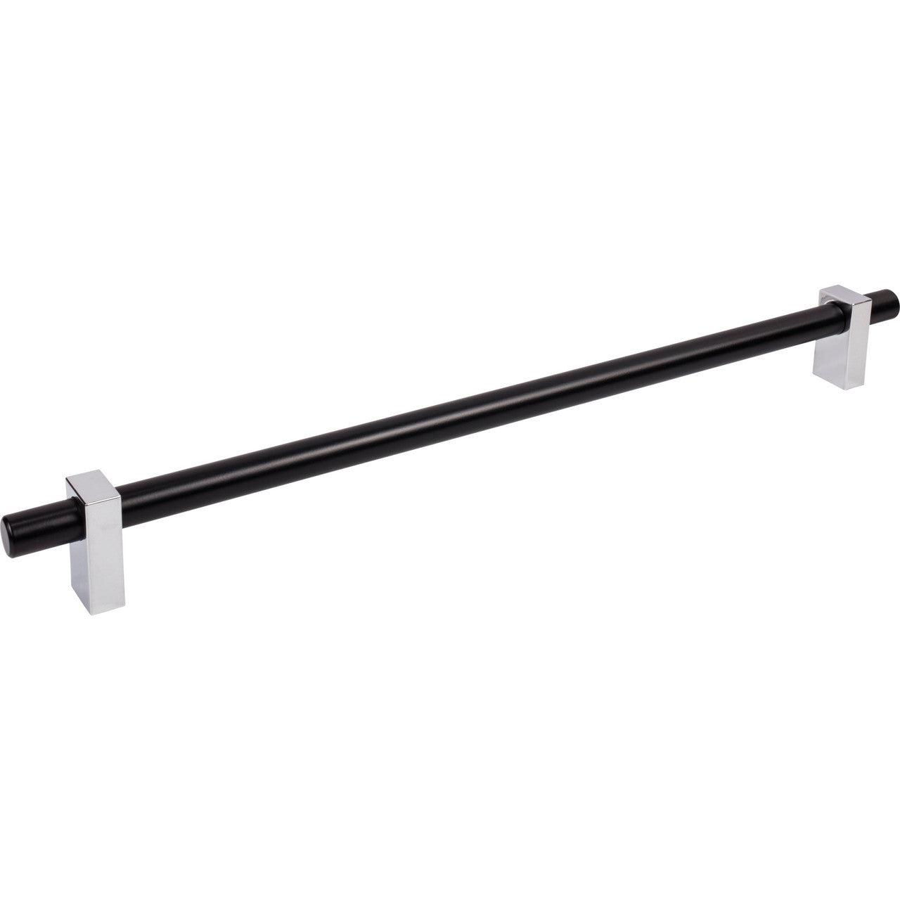 Jeffrey Alexander 478-18MBPC: 18" cc Larkin Appliance Pull - Polished Chrome/Matte Black