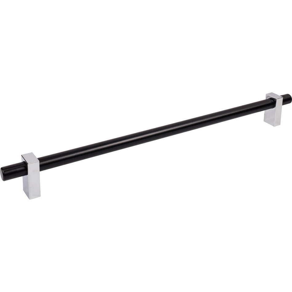Jeffrey Alexander 478-18MBPC: 18" cc Larkin Appliance Pull - Polished Chrome/Matte Black