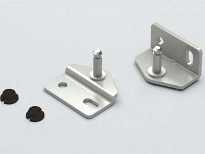 Sugatsune L-SL140-BT: Mounting Brackets for L-SL140 Mini Lid Stay - Polished Stainless Steel