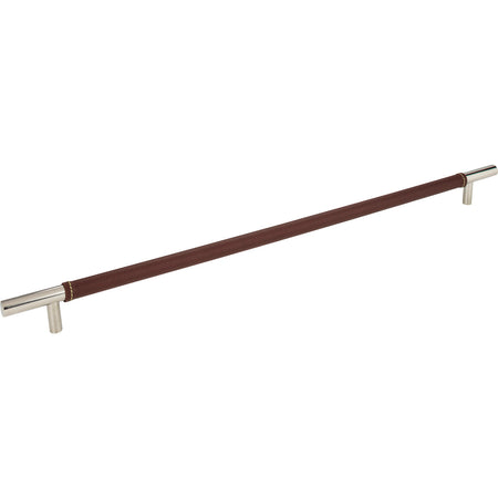 Atlas AP05-OW-CH: 17" cc Zanzibar Appliance Pull - Brown/Polished Chrome