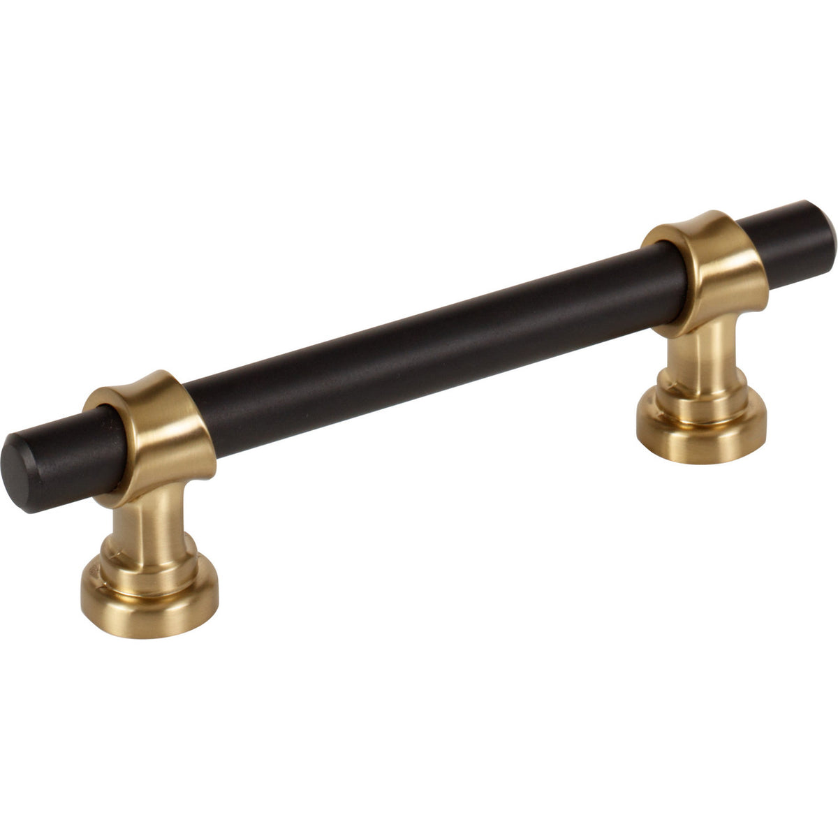 Top Knobs M2704: 3-3/4" cc Dakota Bit Cabinet Pull - Flat Black/Honey Bronze