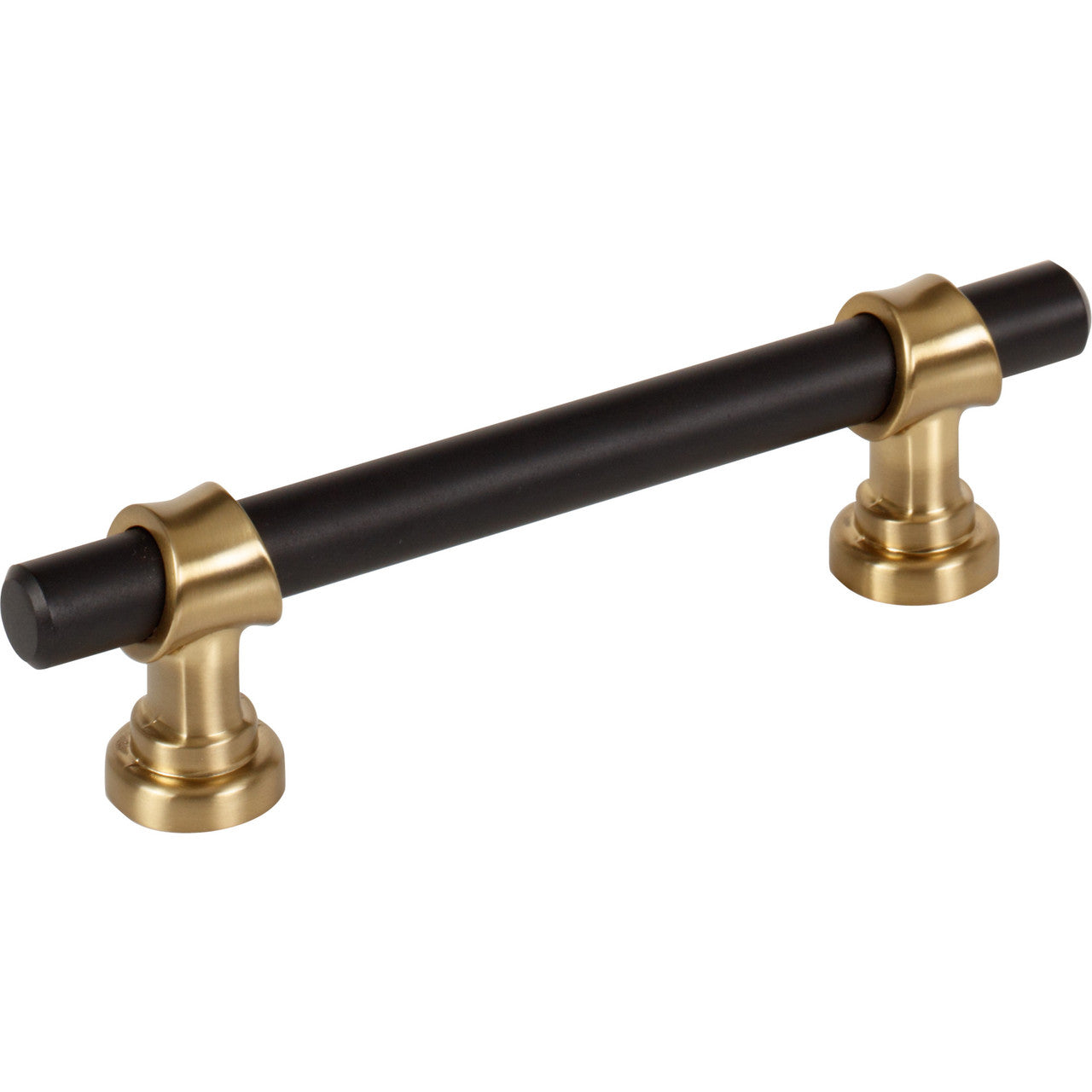 Top Knobs M2704: 3-3/4" cc Dakota Bit Cabinet Pull - Flat Black/Honey Bronze