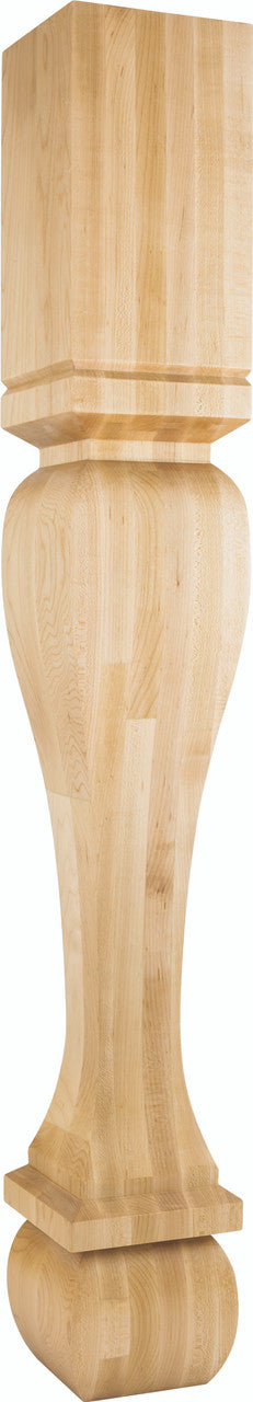 Hardware Resources P13-6-42-WB: Footed Square Post - White Birch