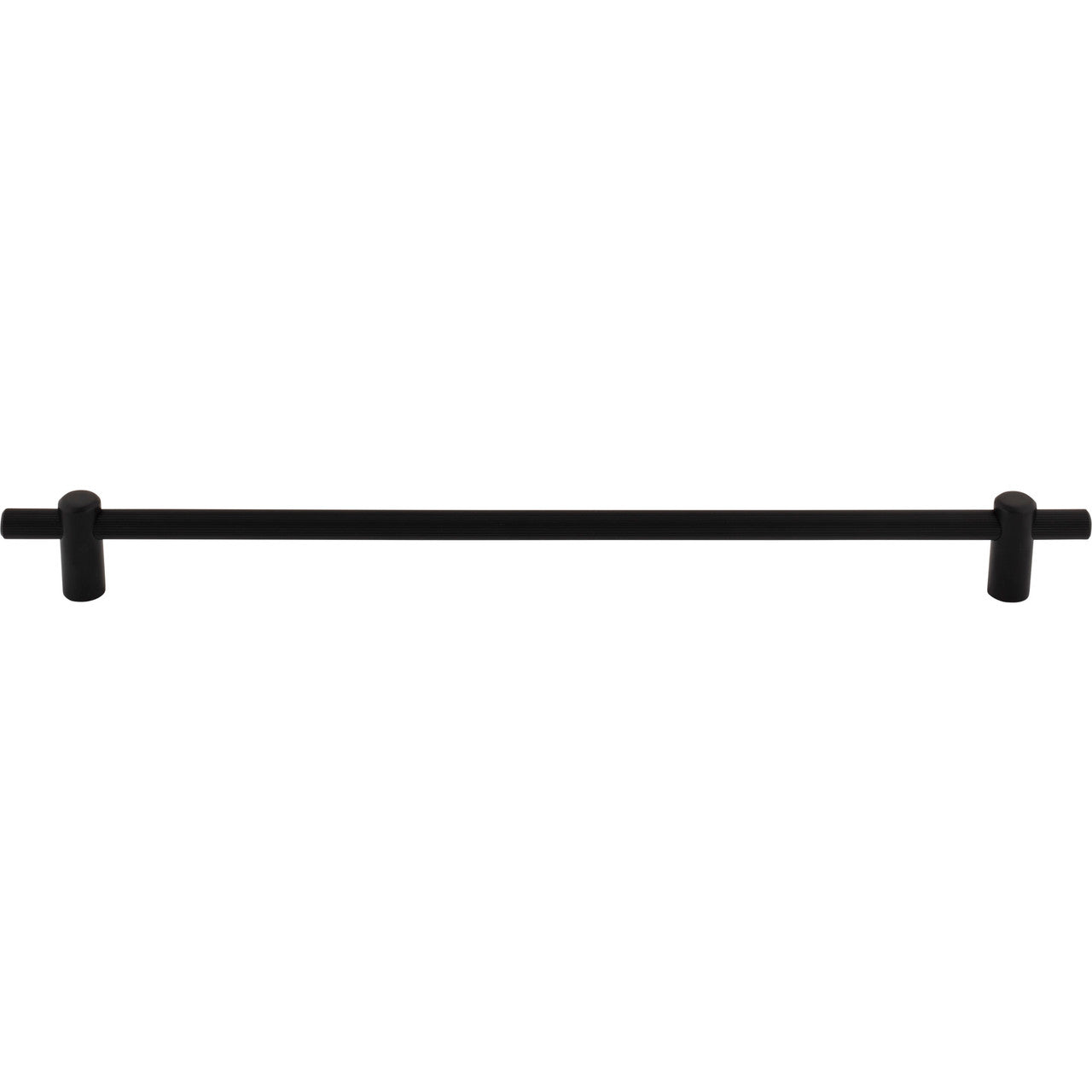 Top Knobs TK3257BLK: 12" cc Dempsey Bar Cabinet Pull - Flat Black