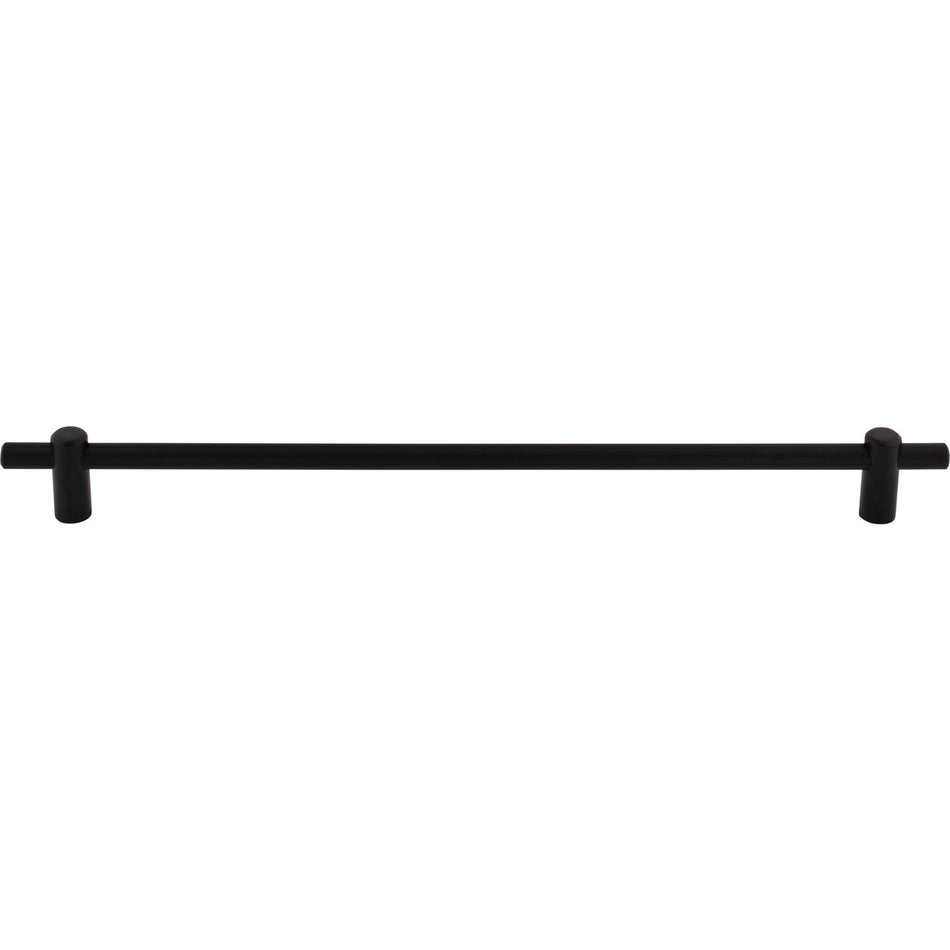 Top Knobs TK3257BLK: 12" cc Dempsey Bar Cabinet Pull - Flat Black
