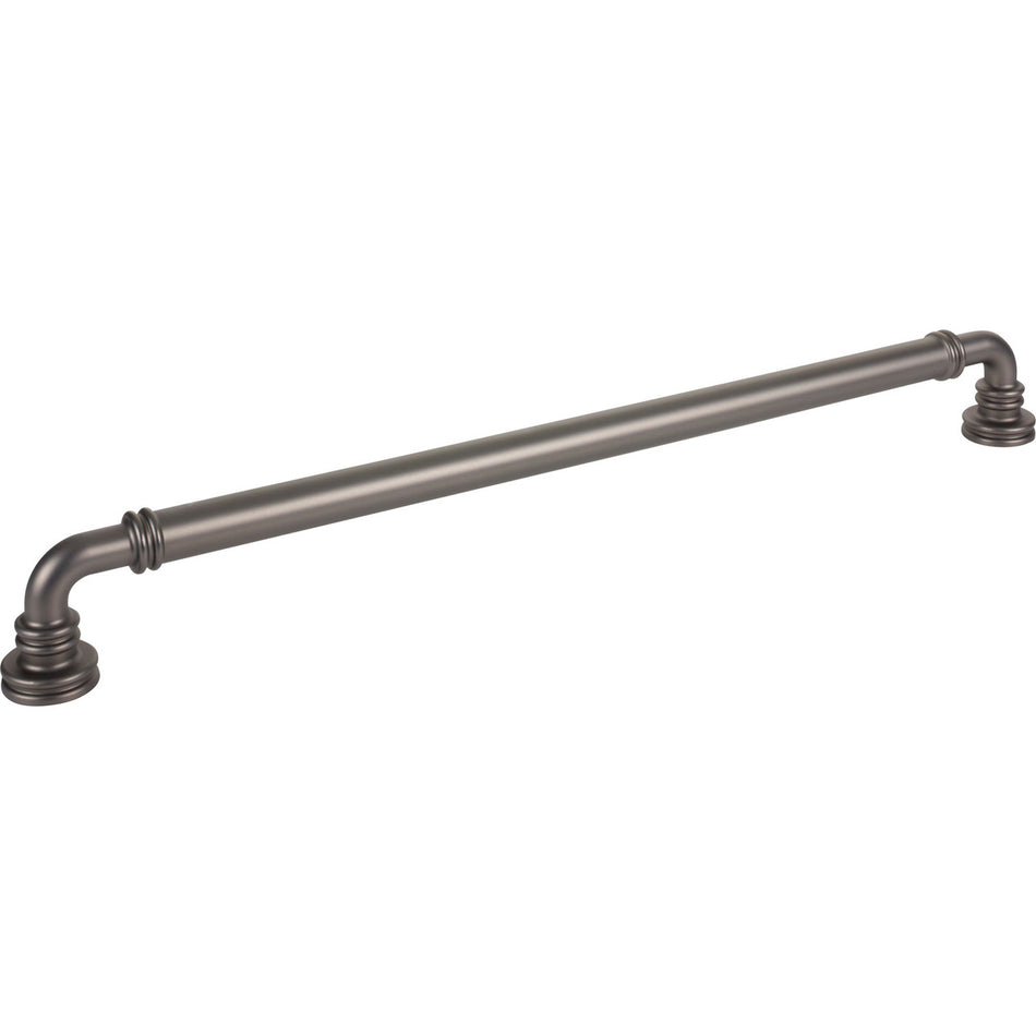 Top Knobs TK3148AG: 18" cc Cranford D-Handle Cabinet Pull - Ash Gray