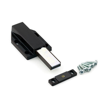 Sugatsune ML-120/BLK: Sugatsune ML-120/BLK: 4-1/2" Long Stroke Magnetic Touch Latch - Black