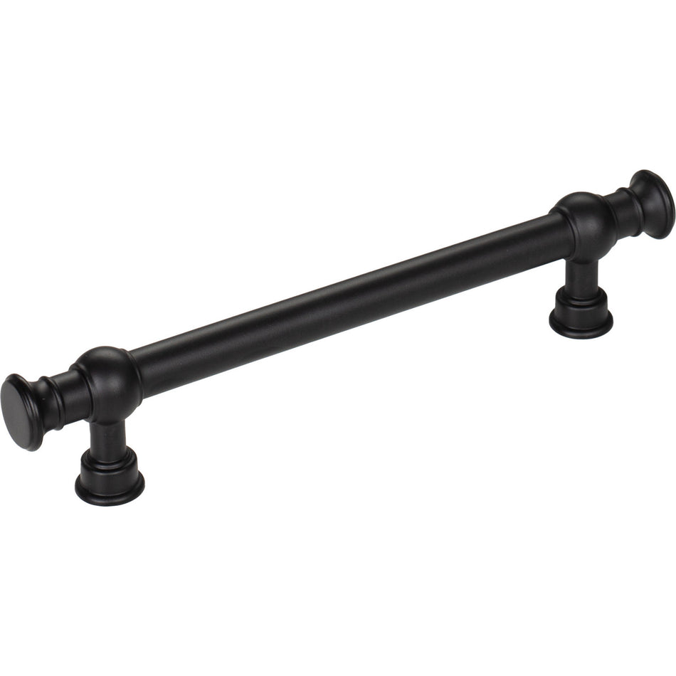 Top Knobs TK3122BLK: 5-1/16" cc Regent's Park Ormonde Cabinet Pull - Flat Black