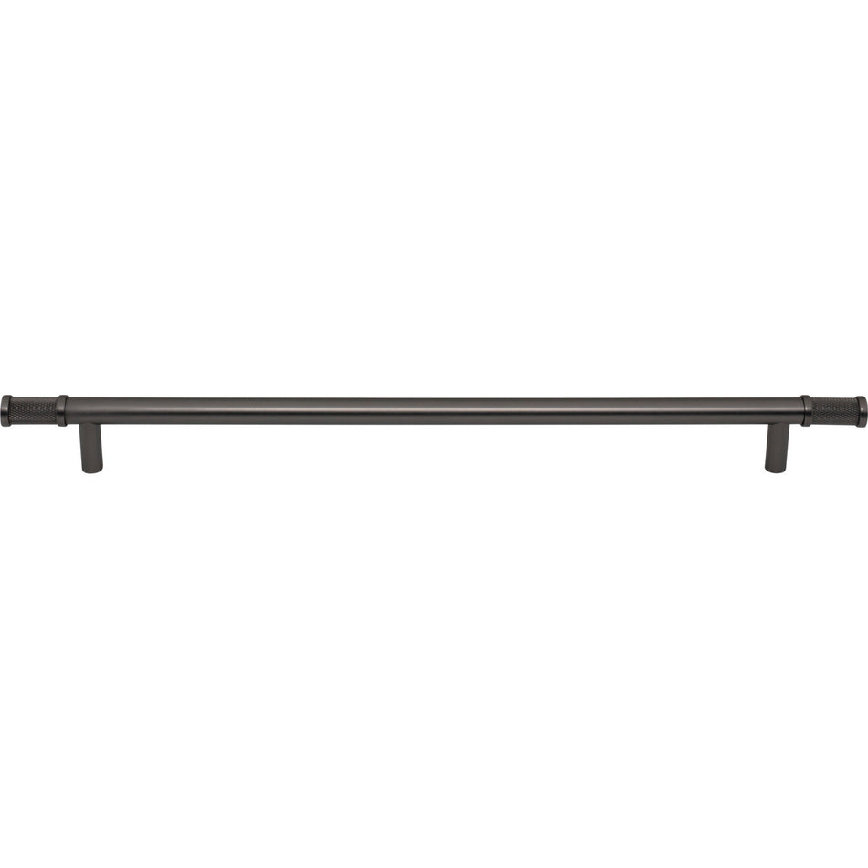 Top Knobs TK3237AG: 12" cc Burnham Bar Cabinet Pull - Ash Grey
