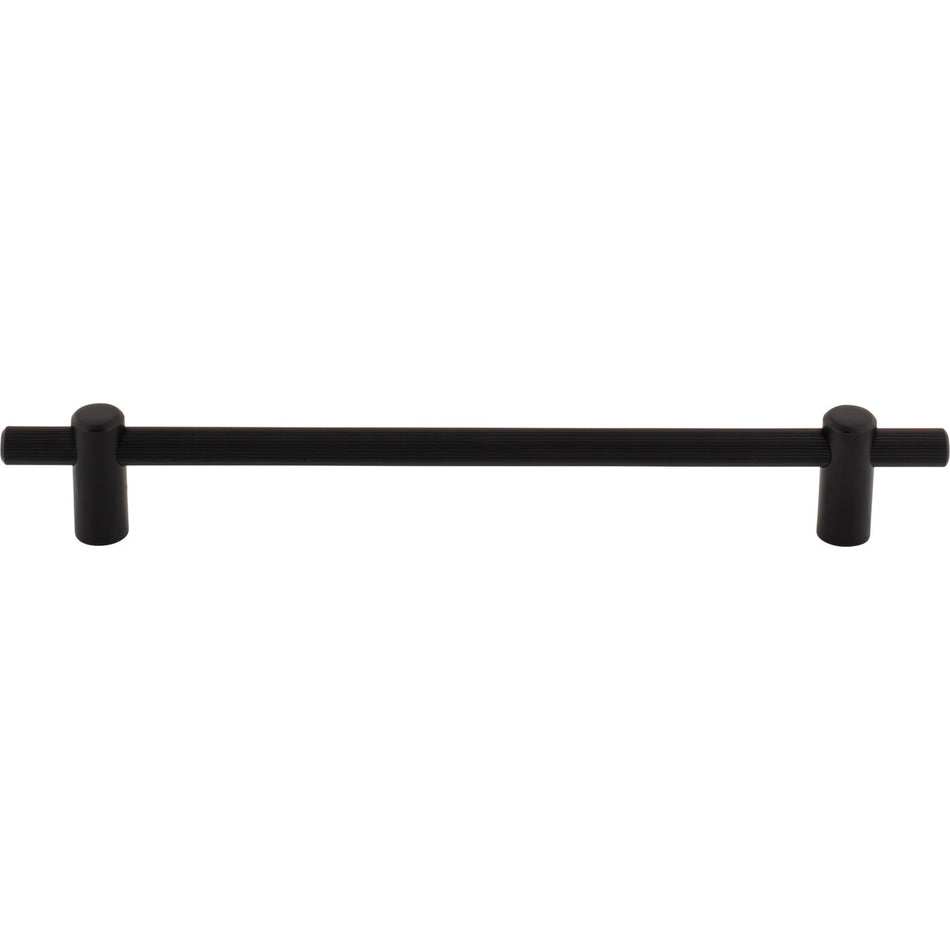 Top Knobs TK3255BLK: 7-9/16" cc Dempsey Bar Cabinet Pull - Flat Black