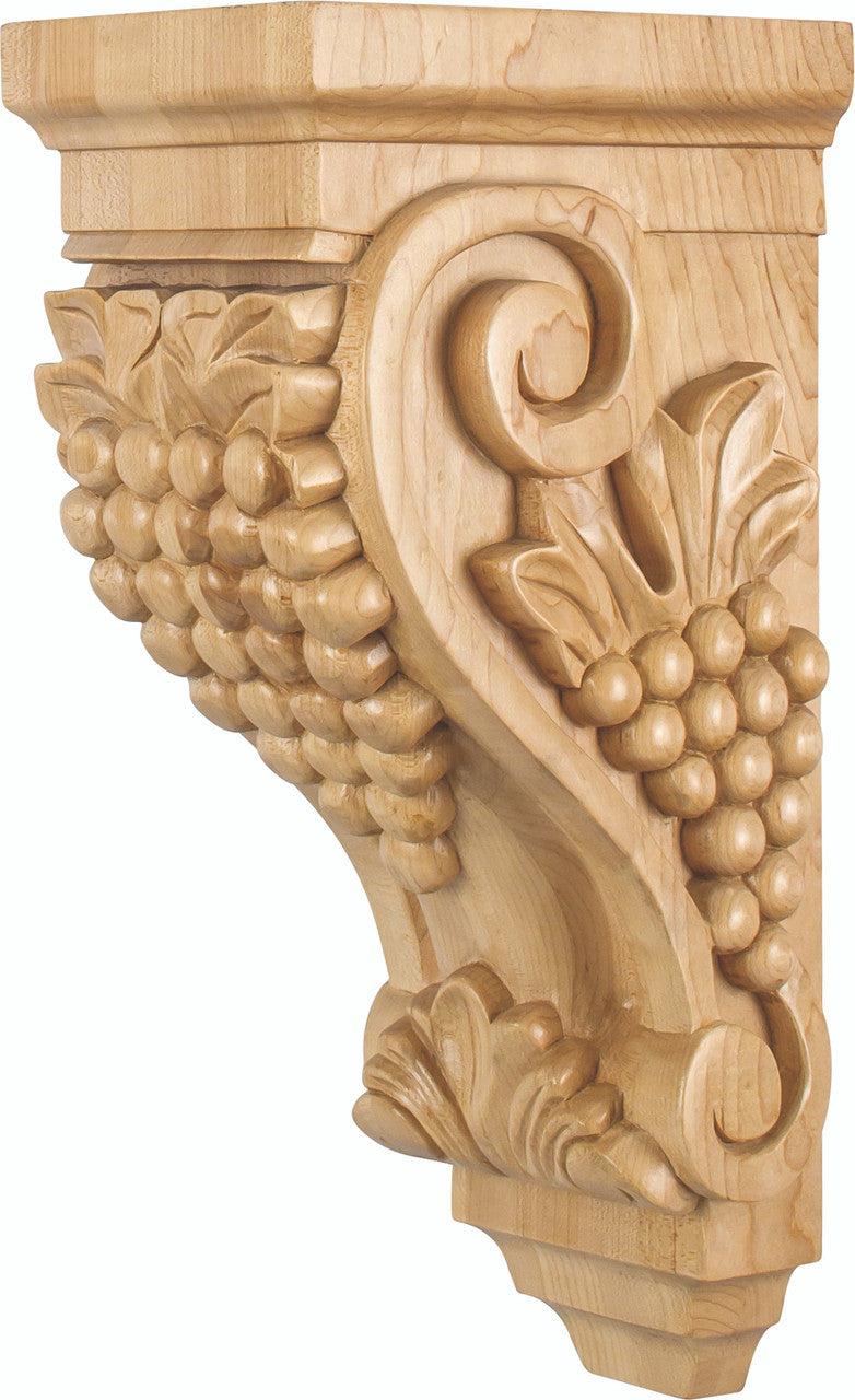 Hardware Resources CORAA-2RW 5" x 7" x 14" Grape Corbel - Rubberwood