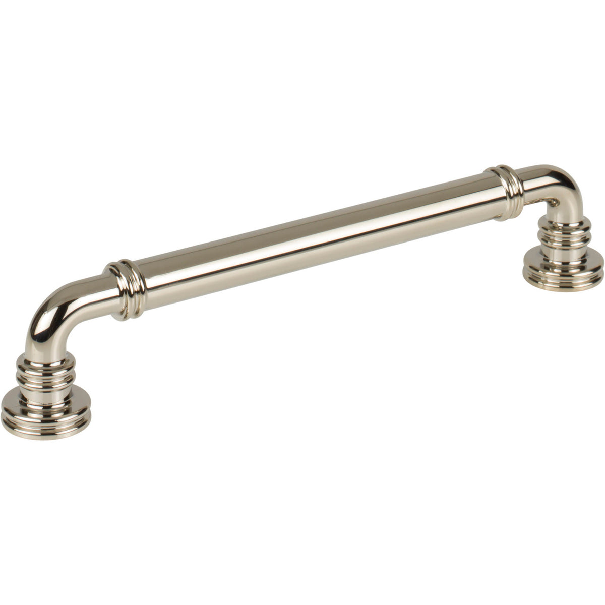 Top Knobs TK3143PN: 6-5/16" cc Cranford D-Handle Cabinet Pull - Polished Nickel
