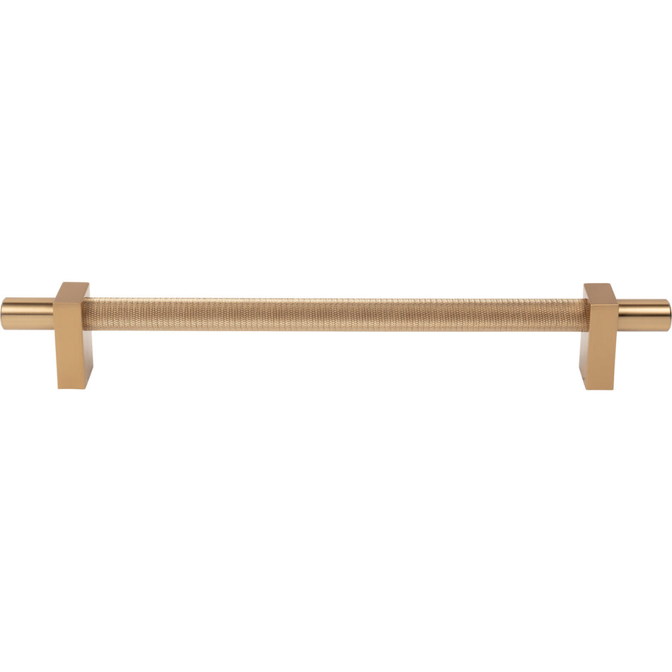 Jeffrey Alexander 598-12SBZ: 12" cc Larkin Knurled Center Appliance Pull - Satin Bronze
